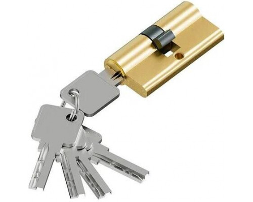 Цилиндр ключ/ключ KAB-6.3S 56(28/28) SGold (алюм., 5 ключей)