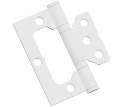 Петля без врезки стальная Bravo F-4-2BB 75*64*2,5 W Белый (универс.)