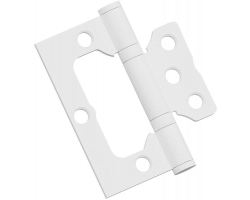 Петля без врезки стальная Bravo F-4-2BB 75*64*2,5 W Белый (универс.)