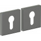 Накладка цилиндровая на квадратной розетке Bravo AS-3CL Sgraphite