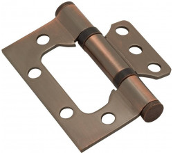 Петля без врезки стальная 2BB 75*63*2,5 AC Медь (универс.)