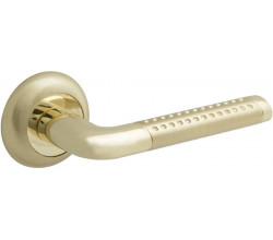 Ручка на круглой розетке Bravo A-487 SG/G МатЗолото/Золото (алюм.)