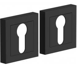 Накладка цилиндровая на квадратной розетке Bravo A/Z-2CL SB МатЧерный