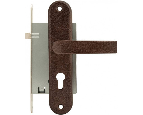 Замок цилиндровый Door Out ЗВ4-31/55 Антик Медь (с ручкой на планке)