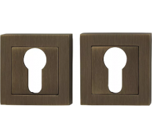 Накладка цилиндровая на квадратной розетке Bravo A/Z-2CL AB Бронза