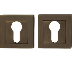 Накладка цилиндровая на квадратной розетке Bravo A/Z-2CL AB Бронза