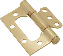 Петля без врезки стальная 2BB 75*63*2,5 GM МатЗолото (универс.)