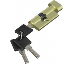 Цилиндр ключ/фиксатор Bravo AРF-60-30/30 SG МатЗолото (алюм., 3 ключа)