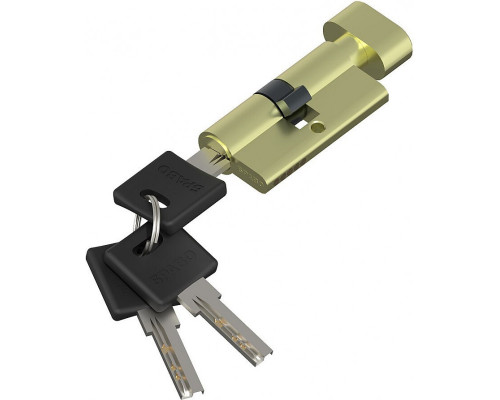Цилиндр ключ/фиксатор Bravo AРF-60-30/30 SG МатЗолото (алюм., 3 ключа)