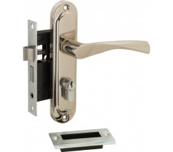 Замок цилиндровый 0823/60-C NI Никель (фикс., с ручкой, 5 ключей)