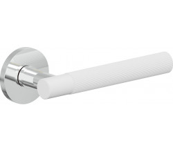 Ручка на круглой розетке Bravo AR-503 Chrome/SWhite (алюм.)