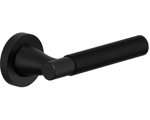 Ручка на круглой розетке System Proton-L SB МатЧерный (алюм.)