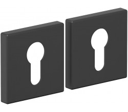 Накладка цилиндровая на квадратной розетке Bravo AS-3CL Sblack