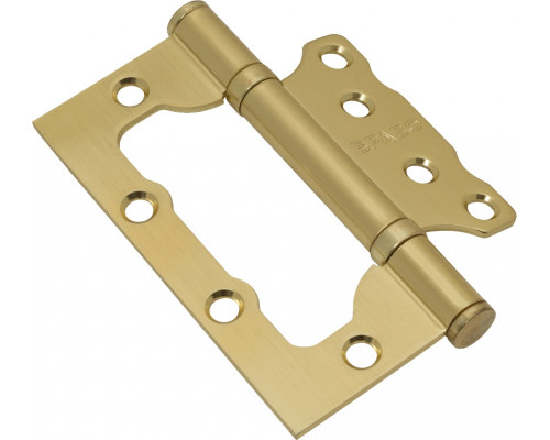 Петля без врезки стальная Bravo F-4-2BB 100*75*2,5 SG МатЗолото (универс.)