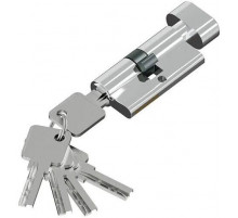 Цилиндр ключ/фиксатор FAB-6.3S 56(28/28) Chrome (алюм., 5 ключей)