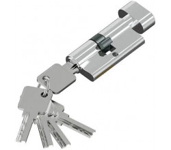 Цилиндр ключ/фиксатор FAB-6.3S 56(28/28) Chrome (алюм., 5 ключей)