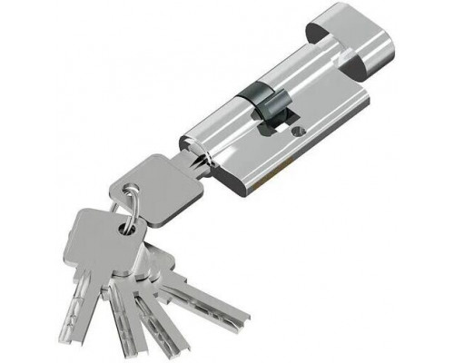 Цилиндр ключ/фиксатор FAB-6.3S 56(28/28) Chrome (алюм., 5 ключей)