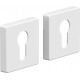 Накладка цилиндровая на квадратной розетке Bravo System R011Y МатБелый (AL315)