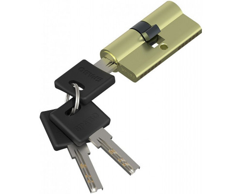 Цилиндр ключ/ключ Bravo AРK-60-30/30 SG МатЗолото (алюм., 3 ключа)