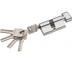 Цилиндр ключ/фиксатор Bravo AЕF-60-30/30 C Хром (алюм., 5 ключей)