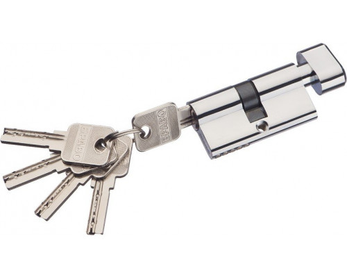 Цилиндр ключ/фиксатор Bravo AЕF-60-30/30 C Хром (алюм., 5 ключей)