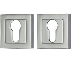 Накладка цилиндровая на квадратной розетке Bravo A/Z-2CL C Хром