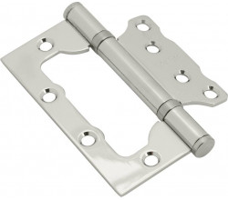 Петля без врезки стальная Bravo F-4-2BB 100*75*2,5 C Хром (универс.)