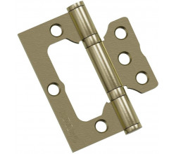 Петля без врезки стальная Bravo F-4-2BB 75*64*2,5 AB Бронза (универс.)