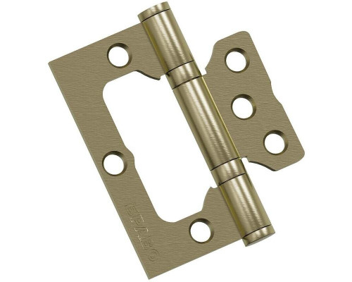 Петля без врезки стальная Bravo F-4-2BB 75*64*2,5 AB Бронза (универс.)