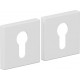 Накладка цилиндровая на квадратной розетке Bravo AS-3CL Swhite