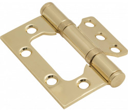 Петля без врезки стальная 2BB 75*63*2,5 G Золото (универс.)