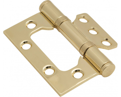 Петля без врезки стальная 2BB 75*63*2,5 G Золото (универс.)