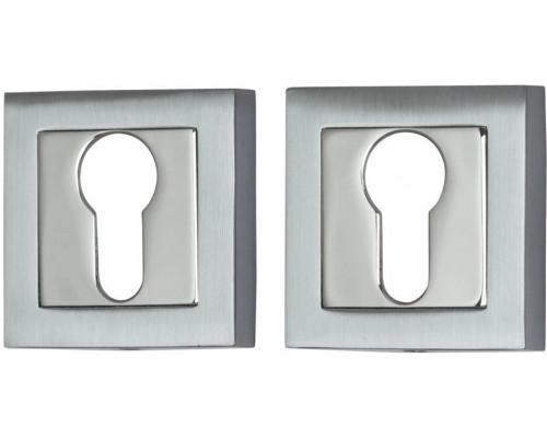 Накладка цилиндровая на квадратной розетке Bravo A/Z-2CL SC МатХром