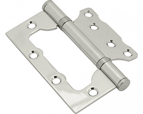 Петля без врезки стальная Bravo F-4-2BB 100*75*2,5 C Хром (универс.)