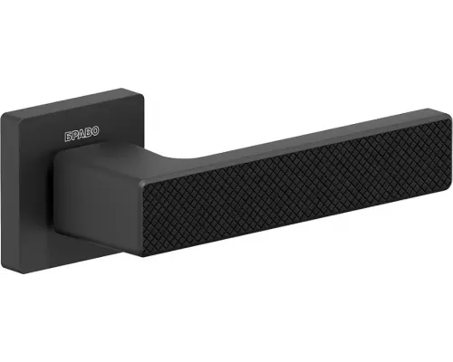 Ручка на квадратной розетке Bravo P-805 SB МатЧерный (пласт.)