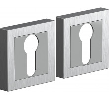 Накладка цилиндровая на квадратной розетке Promo AS-2CL SC МатХром