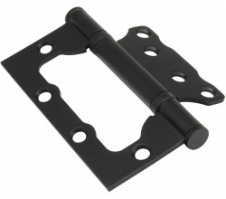 Петля без врезки стальная Bravo F-4-2BB 100*75*2,5 SB МатЧерный (универс.)