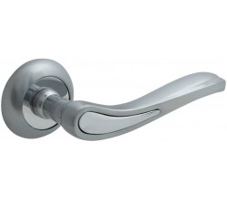 Ручка на круглой розетке Bravo A-464 SC МатХром (алюм.)