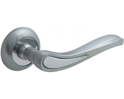 Ручка на круглой розетке Bravo A-464 SC МатХром (алюм.)