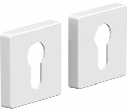 Накладка цилиндровая на квадратной розетке Bravo System R011Y МатБелый (AL315)