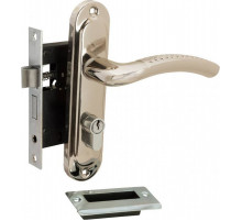 Замок цилиндровый 0827/60-C NI Никель (фикс., с ручкой, 5 ключей)