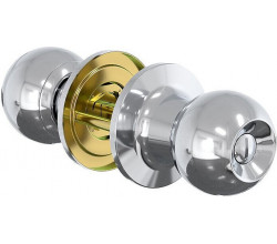 Ручка-зaщелка Bravo K-100 C Хром 01 (с одной стороны запирание на ключ, с другой на фиксатор)