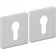 Накладка цилиндровая на квадратной розетке Bravo AS-3CL Schrome
