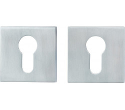 Накладка цилиндровая на квадратной розетке Bravo A/Z-9CL BС БрашХром