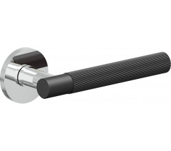 Ручка на круглой розетке Bravo AR-503 Chrome/SBlack (алюм.)