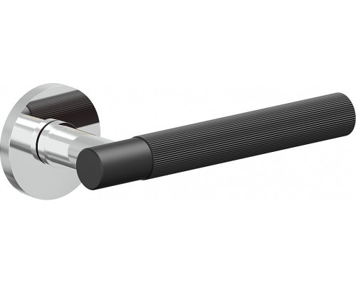 Ручка на круглой розетке Bravo AR-503 Chrome/SBlack (алюм.)