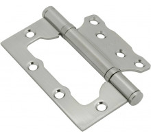 Петля без врезки стальная Bravo F-4-2BB 100*75*2,5 SC МатХром (универс.)