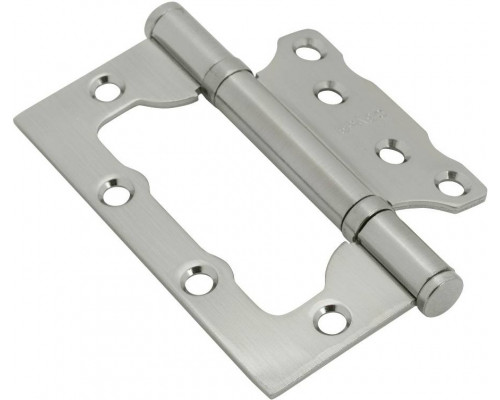 Петля без врезки стальная Bravo F-4-2BB 100*75*2,5 SC МатХром (универс.)