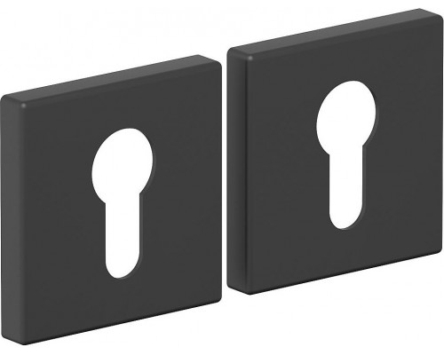 Накладка цилиндровая на квадратной розетке Bravo AS-3CL Sblack