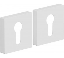 Накладка цилиндровая на квадратной розетке Bravo AS-6CL Swhite